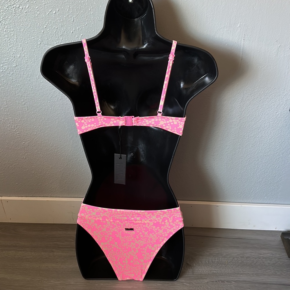 Pink Polka Dot swimsuit set. - Picture 5 of 13